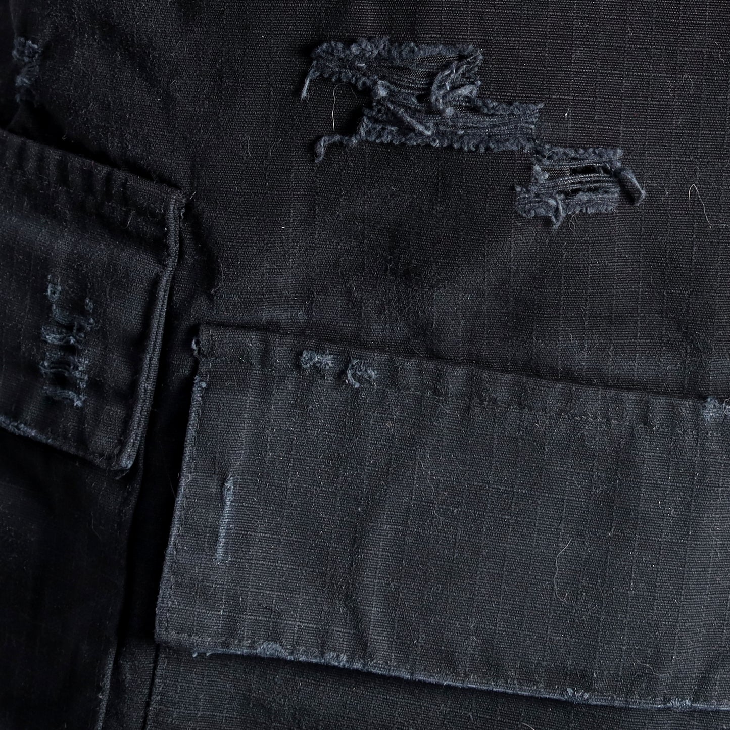 SHORTS #02 cargo ripped washed ristop cotton pants