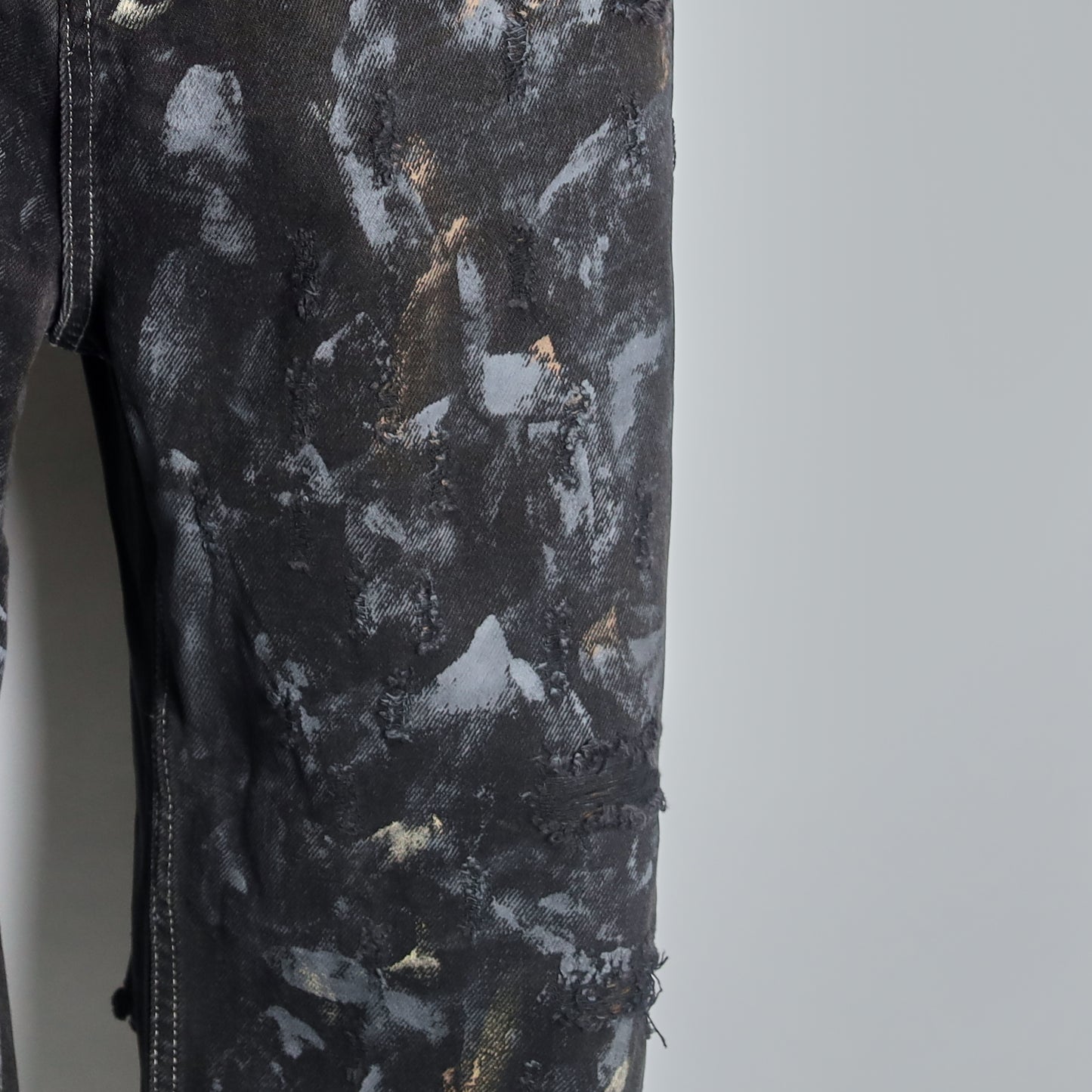 RAVE #02 baggy dirty effect back ripped destroyed jeans