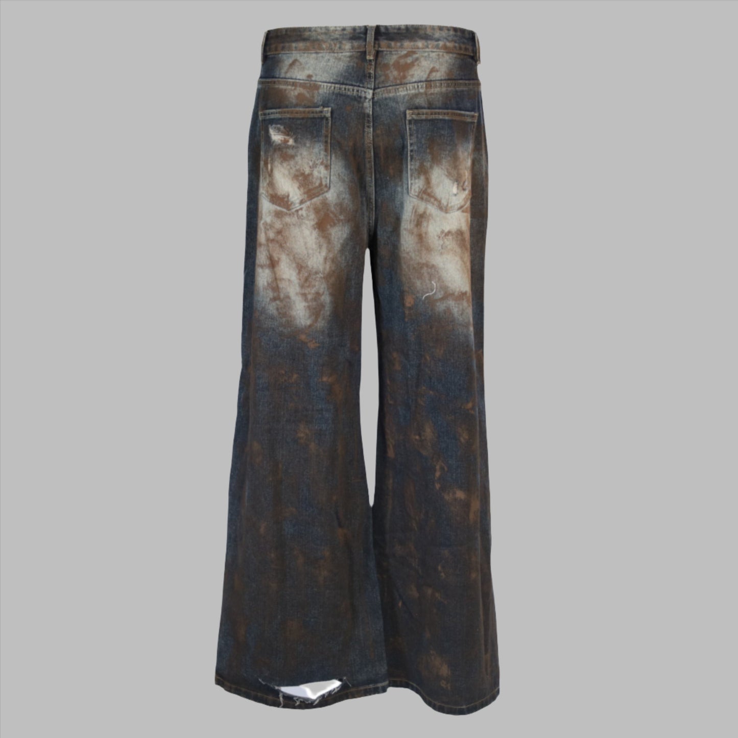 RAVE #10 super baggy dirty effect ripped washed jeans