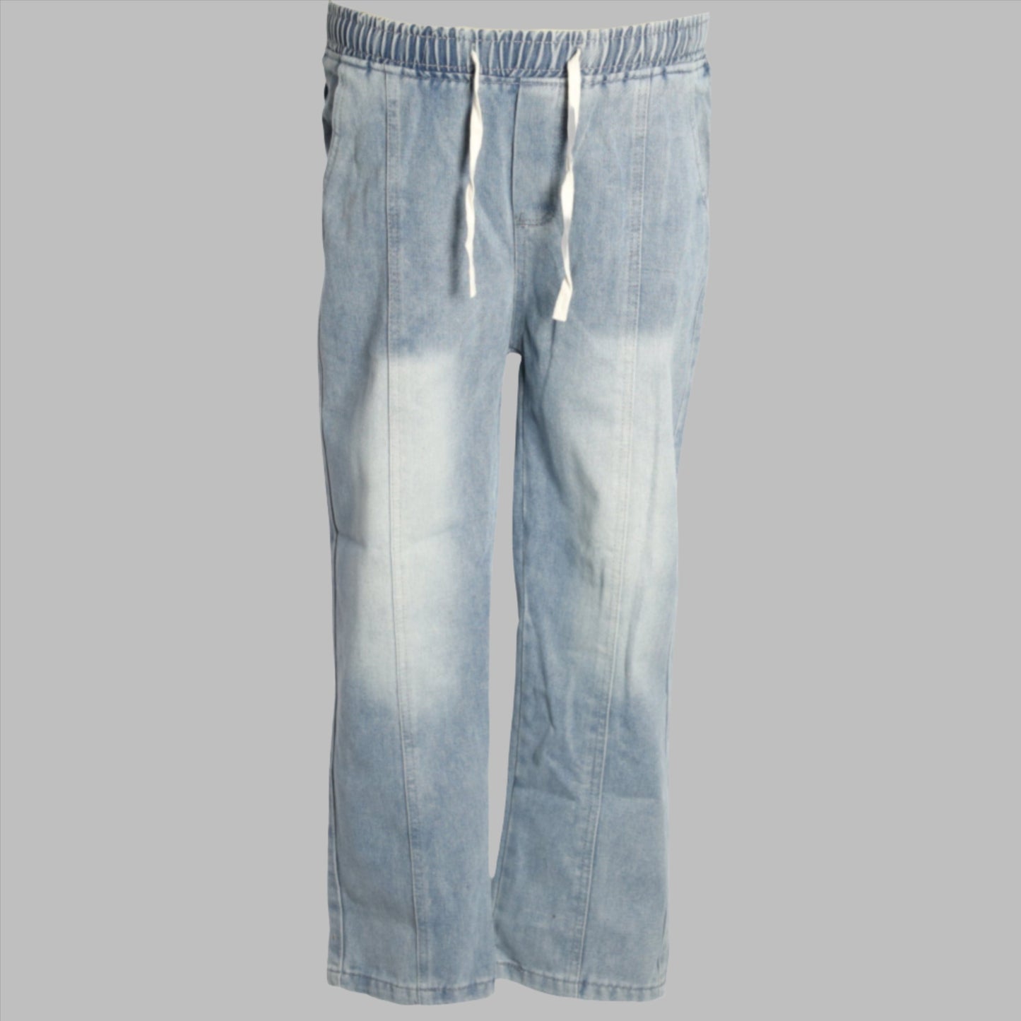 RELAX #02 straight washed denim sweatpants