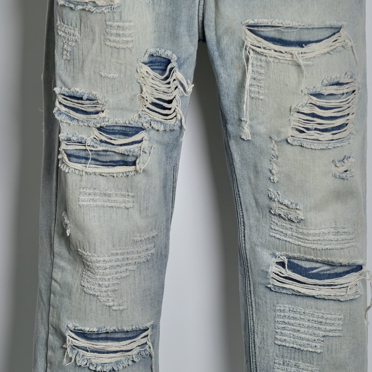 UPSET #01 double layered very ripped jeans